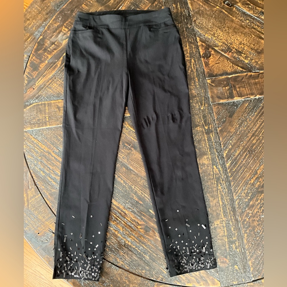Chico's Brigitte Sequined Slim Ankle Pants